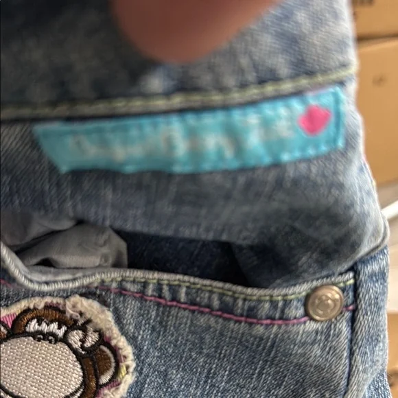 Denim Skirt with Monkey Patch - Picture 2 of 8